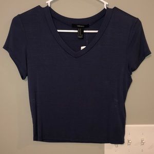 navy blue crop top
